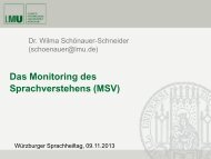 Dr. Wilma Schönauer-Schneider - Monitoring des Sprachverstehens