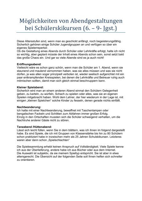 Spiele Abendgestaltungen Dgw Software