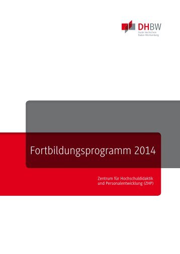 Fortbildungsprogramm 2014 - DHBW Mosbach