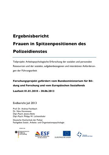 2013 09 04 FISP Ergebnisbericht - Deutsche Hochschule der Polizei