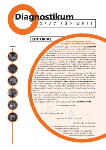 EDITORIAL - Diagnostikums Graz Süd West