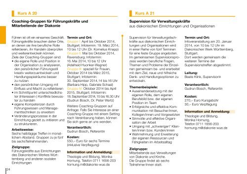 K u r s b u c h 2 0 1 4 - Diakonie Württemberg