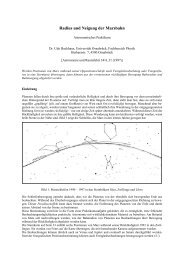 Radius und Neigung der Marsbahn - Didaktik der Physik