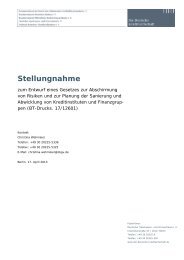 Stellungnahme - Die Deutsche Kreditwirtschaft