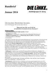 Rundbrief Januar 2014 - DIE LINKE. Bezirksverband Hamburg-Mitte