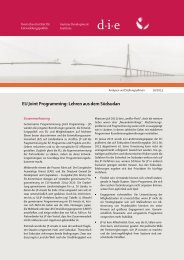 EU Joint Programming: Lehren aus dem Südsudan - Deutsches ...