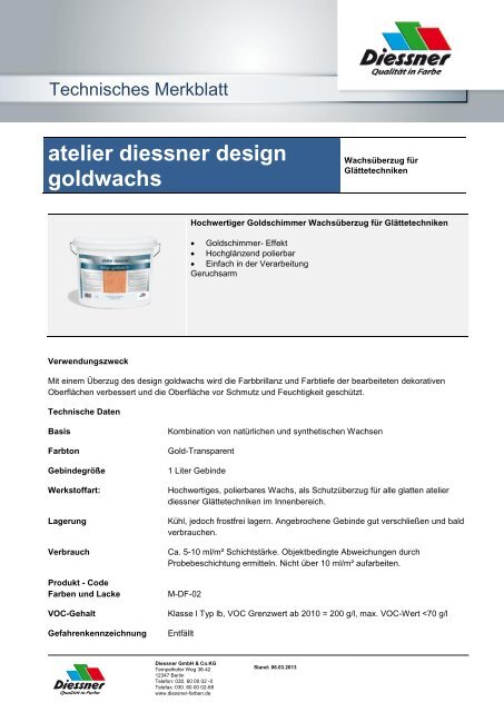 atelier diessner design goldwachs