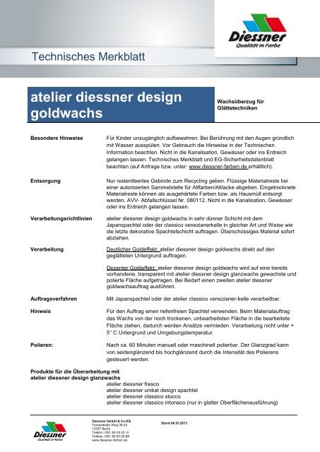 atelier diessner design goldwachs