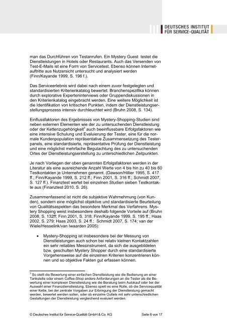 Download Methodik Mystery-Test (pdf, 173 kb) - Deutsches Institut ...