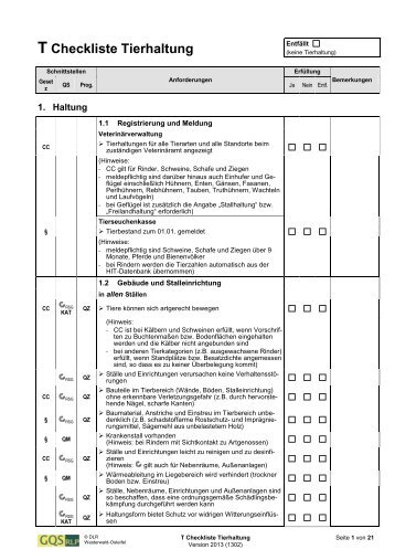 109RLP_Checkliste Tierhaltung.pdf - DLR - in Rheinland-Pfalz