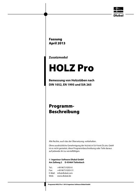 Zusatzmodul HOLZ Pro - Dlubal