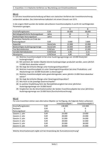 Investition - DocJu