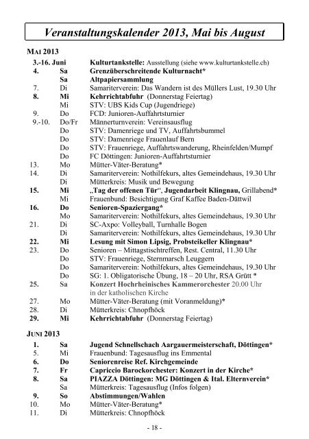 Mitteilungsblatt - Gemeinde Döttingen