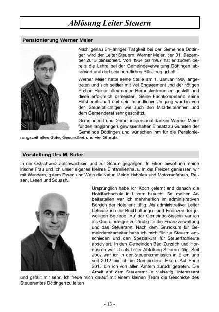 Mitteilungsblatt Nr. 1/2014 - Gemeinde Döttingen