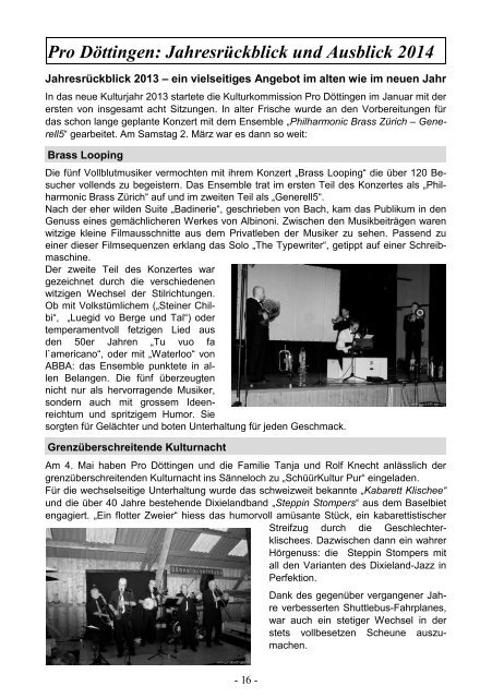 Mitteilungsblatt Nr. 1/2014 - Gemeinde Döttingen