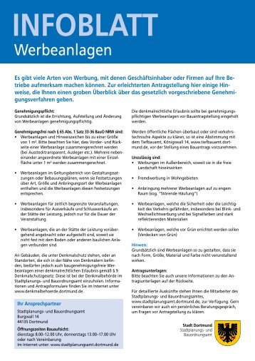 Informationsblatt Werbeanlagen [pdf, 147 kB]
