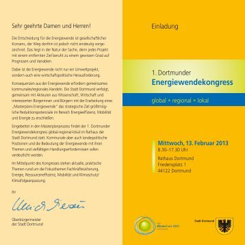 Anmeldung & Flyer zum 1. Dortmunder Energiewendekongress