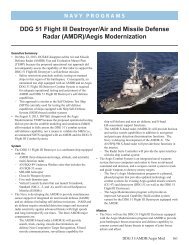 DDG 51 Flight III Destroyer/Air and Missile Defense Radar ... - DOT&E