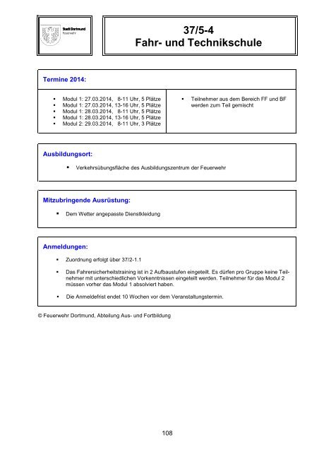 Schulungskatalog 2014 [pdf, 5,2 MB] - Stadt Dortmund