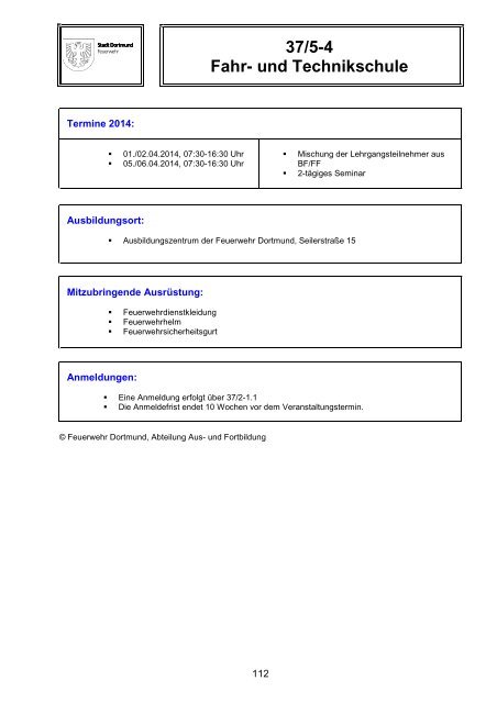 Schulungskatalog 2014 [pdf, 5,2 MB] - Stadt Dortmund