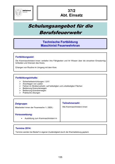 Schulungskatalog 2014 [pdf, 5,2 MB] - Stadt Dortmund