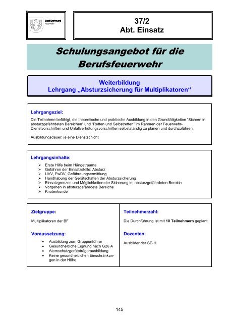 Schulungskatalog 2014 [pdf, 5,2 MB] - Stadt Dortmund