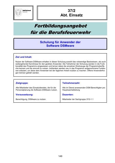 Schulungskatalog 2014 [pdf, 5,2 MB] - Stadt Dortmund