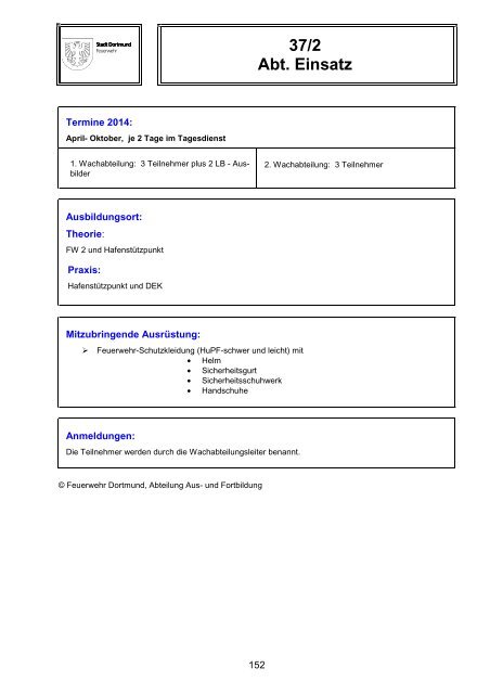 Schulungskatalog 2014 [pdf, 5,2 MB] - Stadt Dortmund