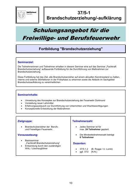 Schulungskatalog 2014 [pdf, 5,2 MB] - Stadt Dortmund