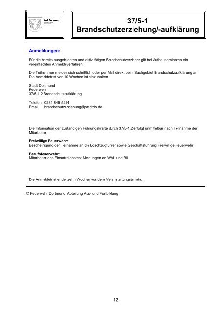 Schulungskatalog 2014 [pdf, 5,2 MB] - Stadt Dortmund