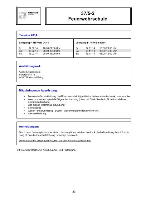 Schulungskatalog 2014 [pdf, 5,2 MB] - Stadt Dortmund