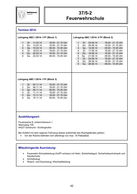 Schulungskatalog 2014 [pdf, 5,2 MB] - Stadt Dortmund