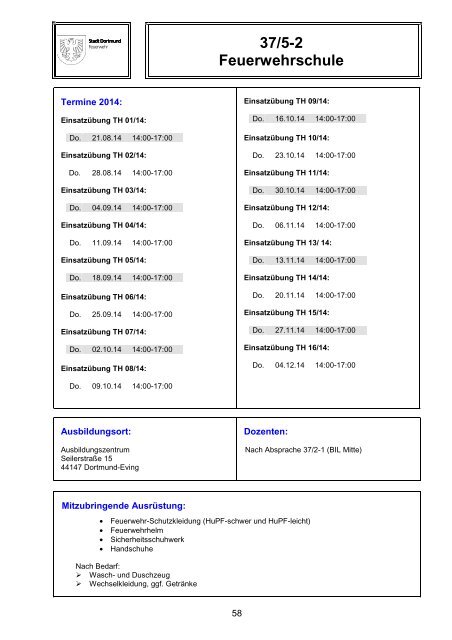 Schulungskatalog 2014 [pdf, 5,2 MB] - Stadt Dortmund