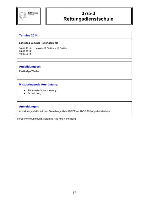 Schulungskatalog 2014 [pdf, 5,2 MB] - Stadt Dortmund