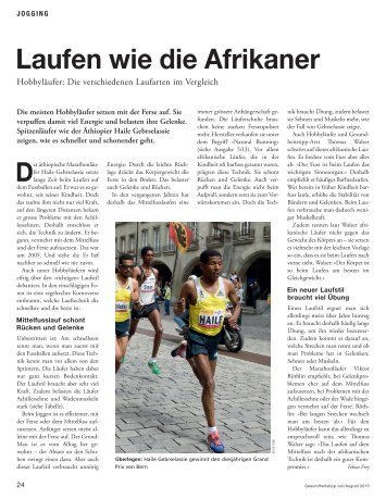 Laufen wie die Afrikaner