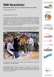 RBB Newsletter VI_2013 - Deutscher Rollstuhl-Sportverband eV