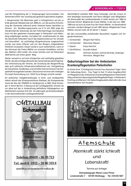 Ausgabe Juli 2013 - Druckservice Weiß