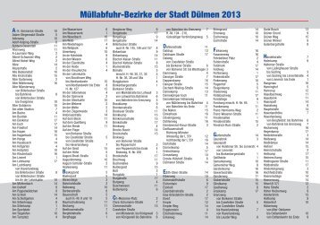 Abfuhrbezirke 2013 - Dülmen