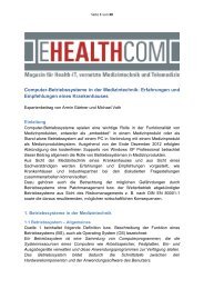 Computer-Betriebssysteme in der Medizintechnik ... - E-HEALTH-COM
