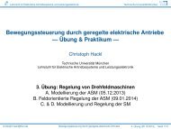 Bewegungssteuerung durch geregelte elektrische Antriebe ...