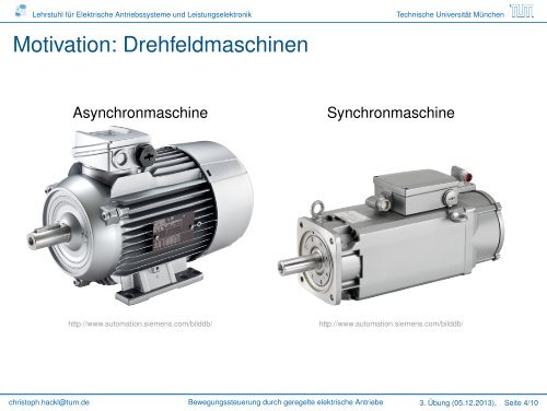 Bewegungssteuerung durch geregelte elektrische Antriebe ...