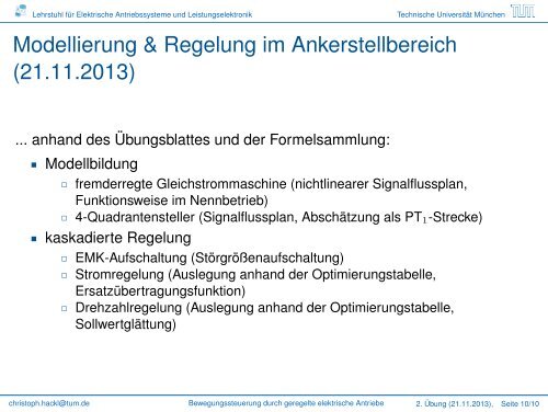 Bewegungssteuerung durch geregelte elektrische Antriebe ...