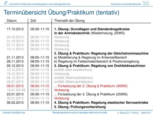 Bewegungssteuerung durch geregelte elektrische Antriebe ...