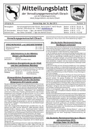 Mitteilungsblatt - Verwaltungsgemeinschaft Ebrach