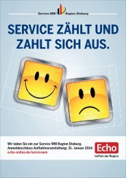 SERVICE ZÄHLT UND ZAHLT SICH AUS. - Echo online