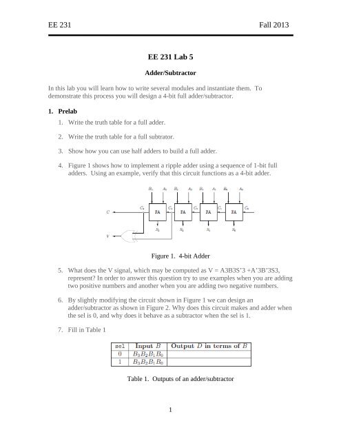 4-Bit Adder/Subtractor