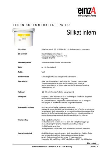 435 SIlikat intern - einzA