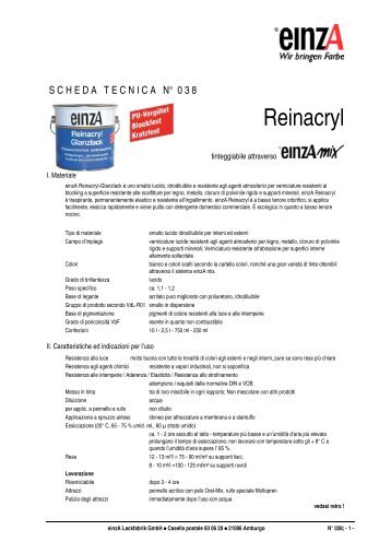 I-038 Reinacryl-Glanzlack - einzA