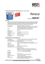 Technisches Merkblatt - einzA