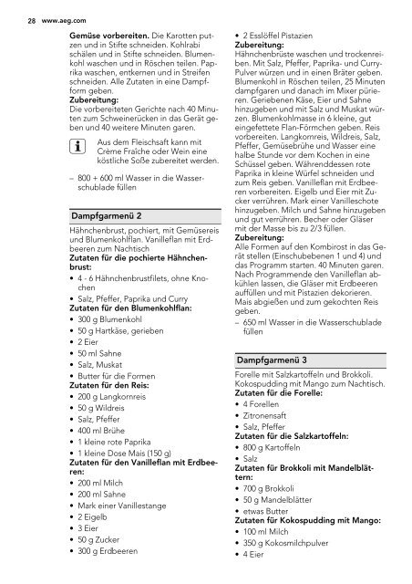 DE DAMPFGARER REZEPTBUCH - Electrolux-ui.com